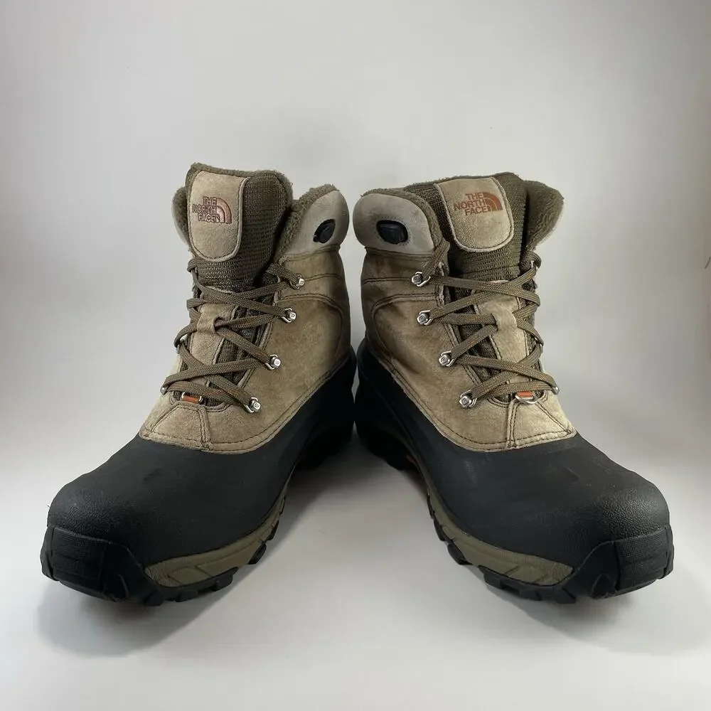The North Face Chilkat II Boots Mens Size 12 Tan Black Waterproof Snow Winter